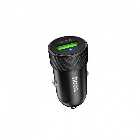 Автомобильная зарядка Hoco Z32 QC3.0 Speed Up 3А, 18W (быстрая зарядка) (черный)