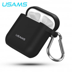 Силиконовый чехол для Apple наушников AirPods Usams (черный)
