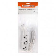 Удлинитель электрический Focusray У10-0001, 1.5м, 3 розетки, с заземлением