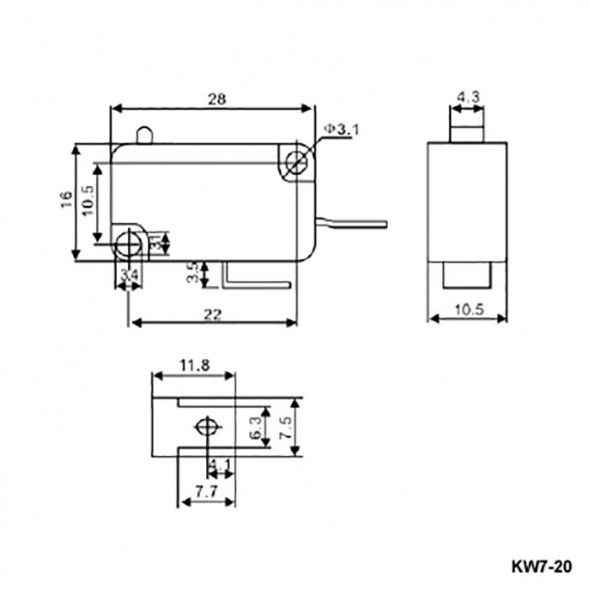 KW7-20 Микропереключатель