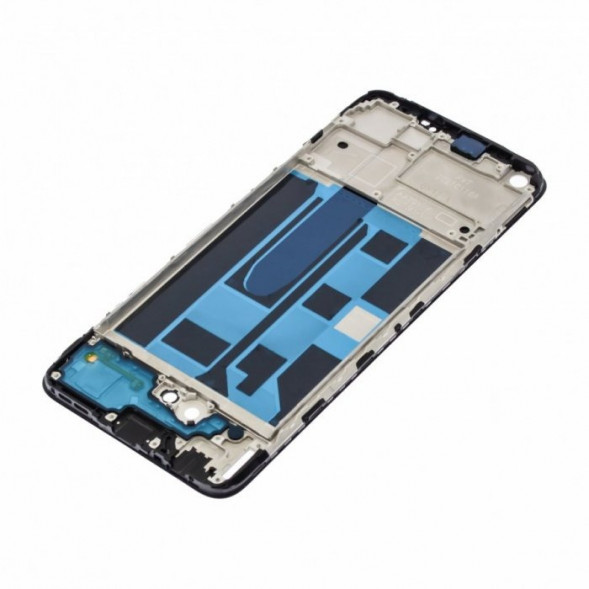 Рамка дисплея для Realme 8 (RMX3085), 8 Pro (RMX3081) (Черная) средняя часть корпуса