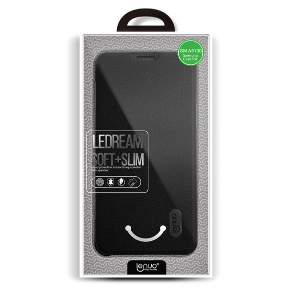 Чехол книжка Lenuo для Samsung Galaxy A5 (2016) SM-A510 (Черный)