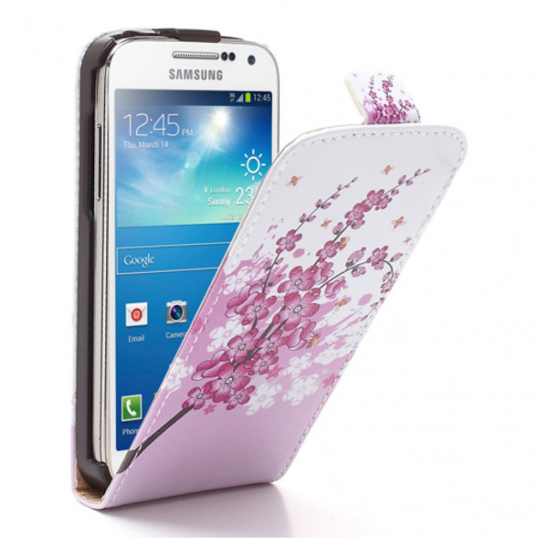 Чехол флип с рисунком для Samsung Galaxy S 4 mini i9190 (Ветка сливы)