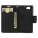 Чехол книжка с визитницей Mercury Goospery для Sony Xperia Z1 Compact D5503 (Черный)
