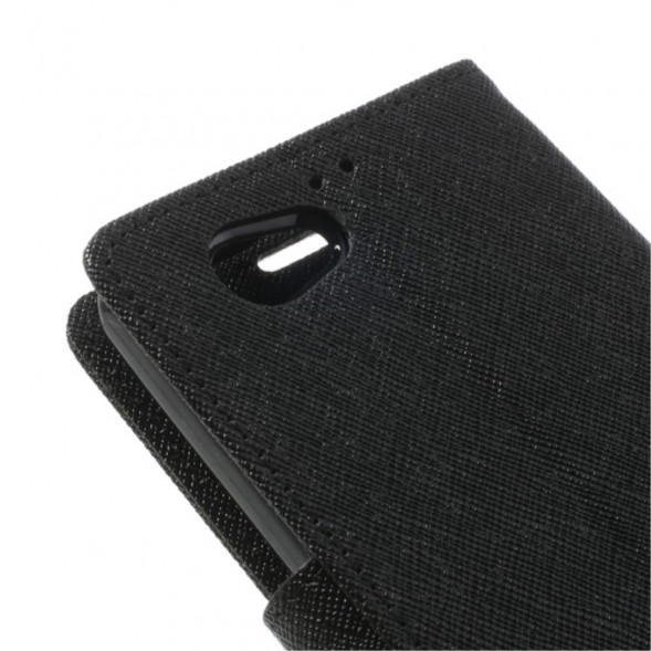 Чехол книжка с визитницей Mercury Goospery для Sony Xperia Z1 Compact D5503 (Черный)