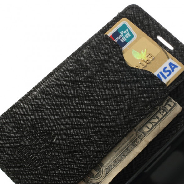 Чехол книжка с визитницей Mercury Goospery для Sony Xperia Z1 Compact D5503 (Черный)