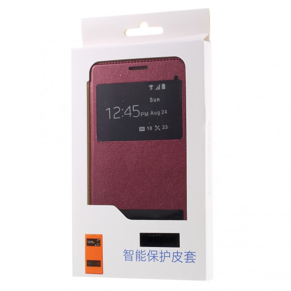 Чехол с окнами информации для Samsung Galaxy J7 (2016) SM-J710F (Красный)