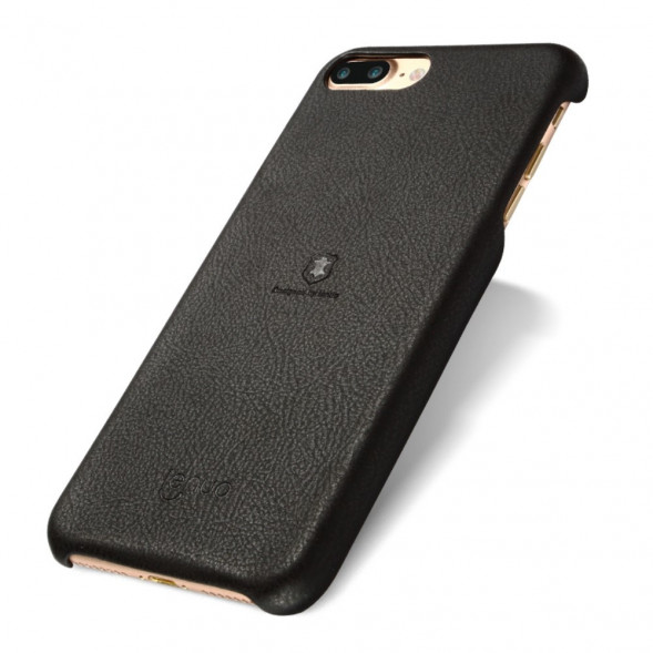 Кожаная накладка чехол LENUO для iPhone 7 Plus (Черный)