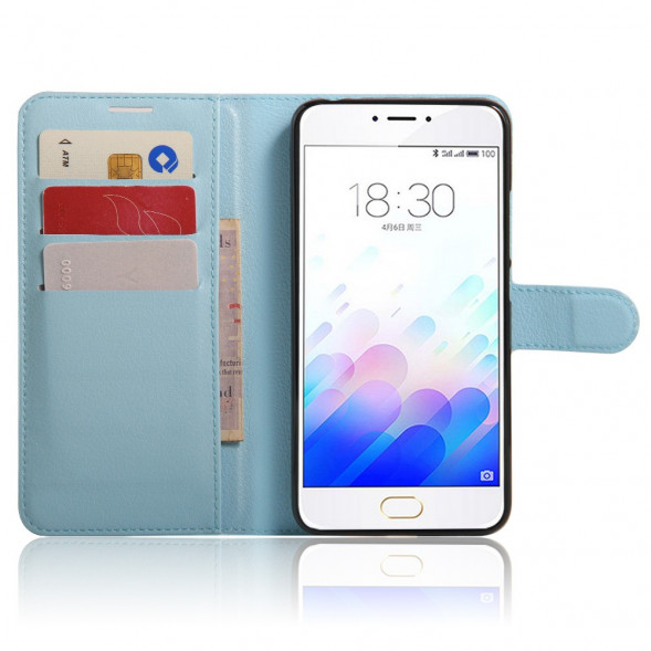 Чехол с визитницей для Meizu M3 / M3s mini (голубой)