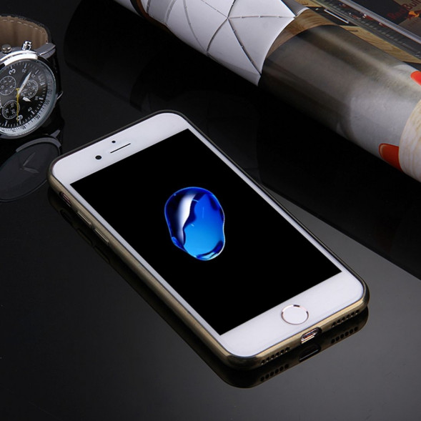 Чехол накладка Artistic Carbon для iPhone 7 (золото)