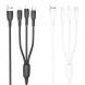 Кабель зарядки Borofone BX71 3 в 1 Lightning, MicroUSB, Type-C, 2A, 1м (черный)