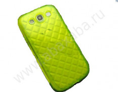 Чехол ромбиками для Samsung Galaxy S3 i9300 (зеленый)