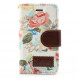 Чехол книжка Flower Cloth для iPhone 4/4S (белый)