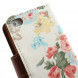 Чехол книжка Flower Cloth для iPhone 4/4S (белый)