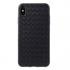 Плетеный чехол для iPhone XS Max (черный)