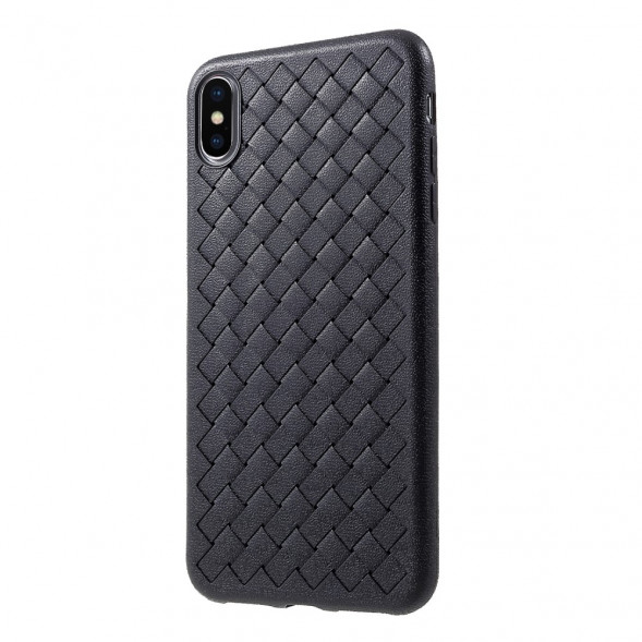 Плетеный чехол для iPhone XS Max (черный)