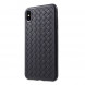 Плетеный чехол для iPhone XS Max (черный)