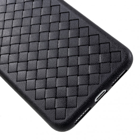 Плетеный чехол для iPhone XS Max (черный)
