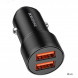 Автомобильное зарядное устройство BOROFONE BZ19B Wisdom 2xUSB, 3A, QC3.0 (черный)