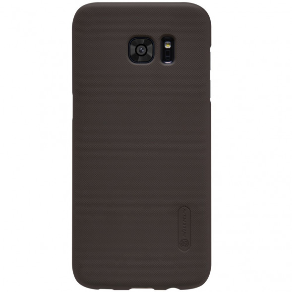 Пластиковый чехол накладка Nillkin для Samsung Galaxy S7 Edge G935 (Коричневый)