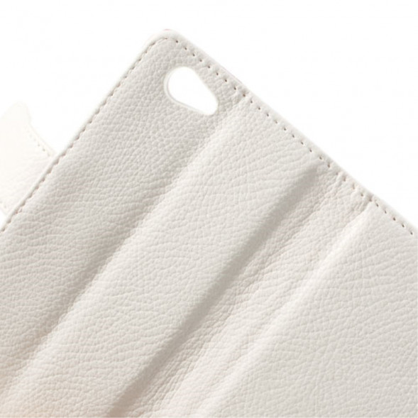 Чехол книжка с визитницей для Sony Xperia Z1 Compact D5503 (Белый)