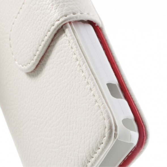 Чехол книжка с визитницей для Sony Xperia Z1 Compact D5503 (Белый)