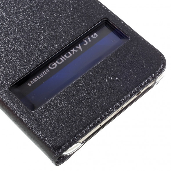 Чехол с окнами информации для Samsung Galaxy J7 (2016) SM-J710F (Серый)