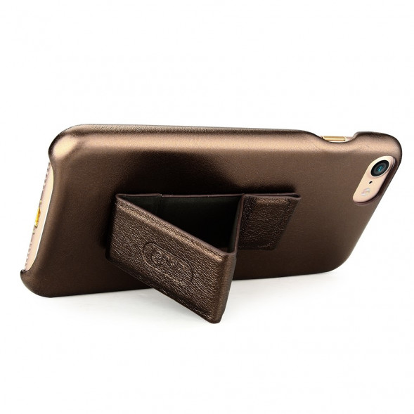 Чехол Lenuo Lucky с подставкой для iPhone 7 (Коричневый)