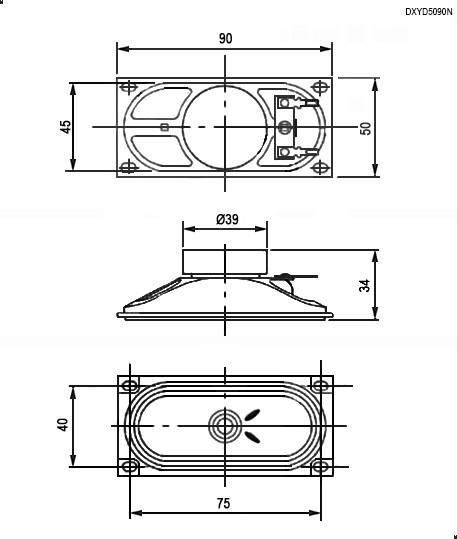 DXYD5090N-A 8ohm 5W Динамик