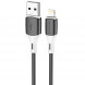 Кабель USB Lightning Borofone BX79 1м, 2.4A, усиленная силикагелевая оболочка (черный+белый)