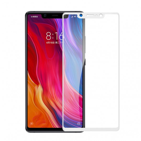 Защитное стекло 3D для Xiaomi Mi8 SE (белый)