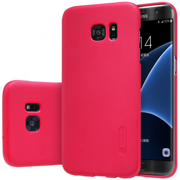 Пластиковый чехол накладка Nillkin для Samsung Galaxy S7 Edge G935 (Красный)