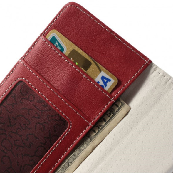 Чехол книжка с визитницей для Sony Xperia Z1 Compact D5503 (Красный)