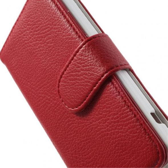 Чехол книжка с визитницей для Sony Xperia Z1 Compact D5503 (Красный)