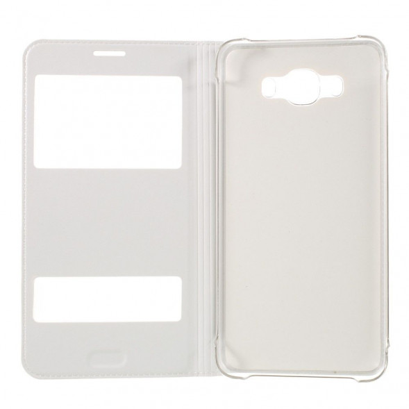 Чехол с окнами информации для Samsung Galaxy J7 (2016) SM-J710F (Белый)