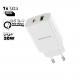Зарядное устройство Borofone BA56A Lavida 1xUSB 1хType-C QC3.0 PD 20W (белый)