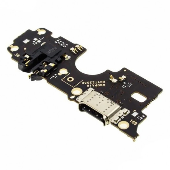 Шлейф для OPPO A16 плата на разъем зарядки, разъем гарнитуры, микрофон