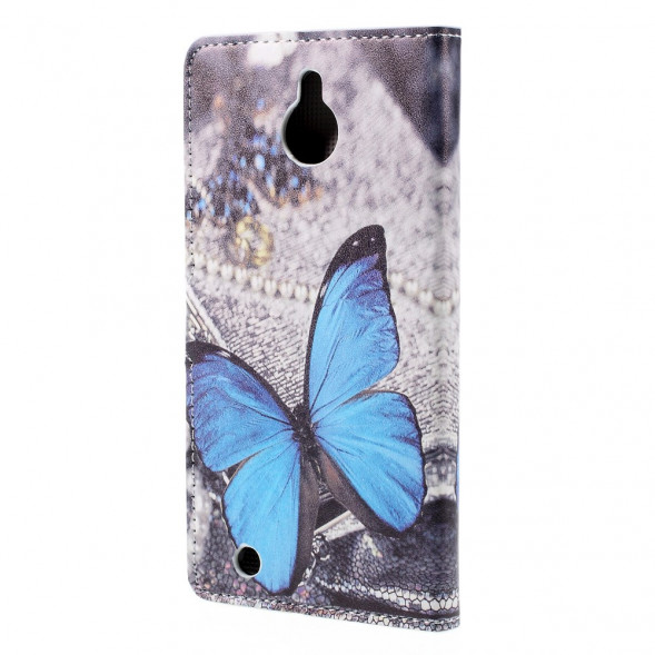 Чехол книжка с рисунком для Microsoft Lumia 850 (Бабочка)