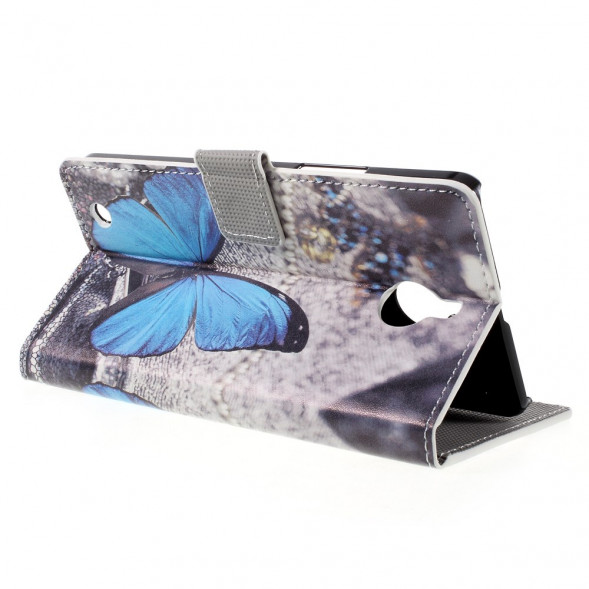 Чехол книжка с рисунком для Microsoft Lumia 850 (Бабочка)