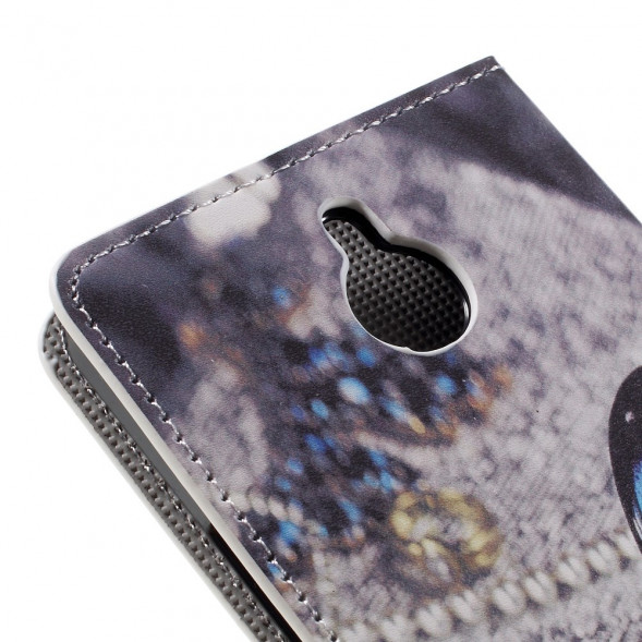 Чехол книжка с рисунком для Microsoft Lumia 850 (Бабочка)