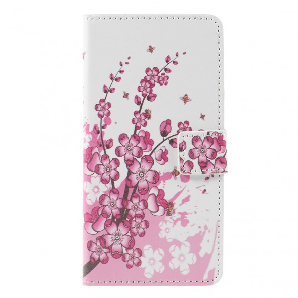 Чехол книжка с рисунком для Samsung Galaxy A5 (2016) SM-A510 (Ветка сливы)