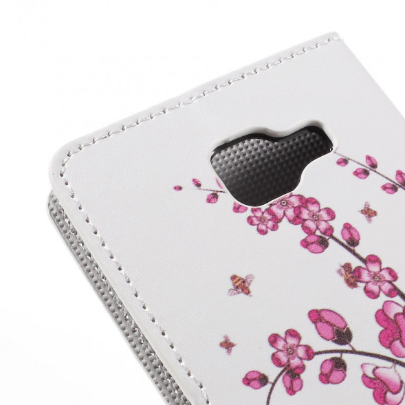 Чехол книжка с рисунком для Samsung Galaxy A5 (2016) SM-A510 (Ветка сливы)