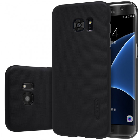 Пластиковый чехол накладка Nillkin для Samsung Galaxy S7 Edge G935 (Черный)
