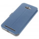 Чехол книжка с окном информации для Asus Zenfone Max (ZC550KL) (Голубой)