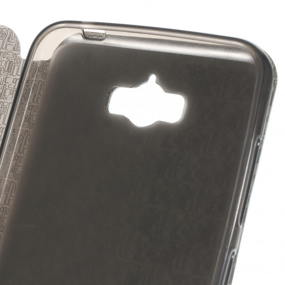 Чехол книжка с окном информации для Asus Zenfone Max (ZC550KL) (Голубой)