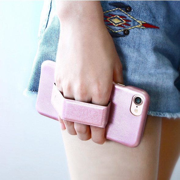 Чехол Lenuo Lucky с подставкой для iPhone 7 (Розовый)