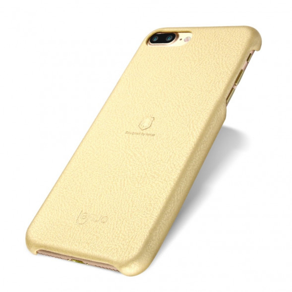 Кожаная накладка чехол LENUO для iPhone 7 Plus (Золотой)