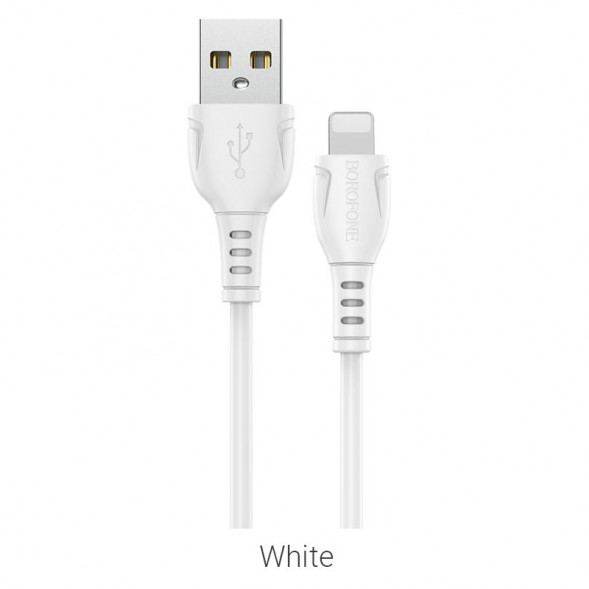 Кабель Borofone BX1 Lightning (iOS) (1 метр) для зарядки iPhone, iPad (Белый)