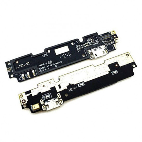 Шлейф для Xiaomi Redmi Note 2 плата с разъемом зарядки, микрофоном