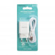 Зарядное Borofone BA20A Sharp 1xUSB, 2.1А + кабель MicroUSB 1м (белый)